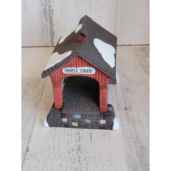 Dept 56 Maple creek red covered bridge xmas figure decor - Picture 5 of 6